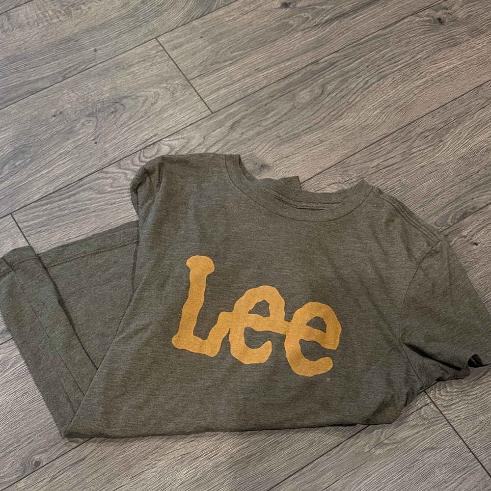 Lee Khaki Tee with Mustard Logo